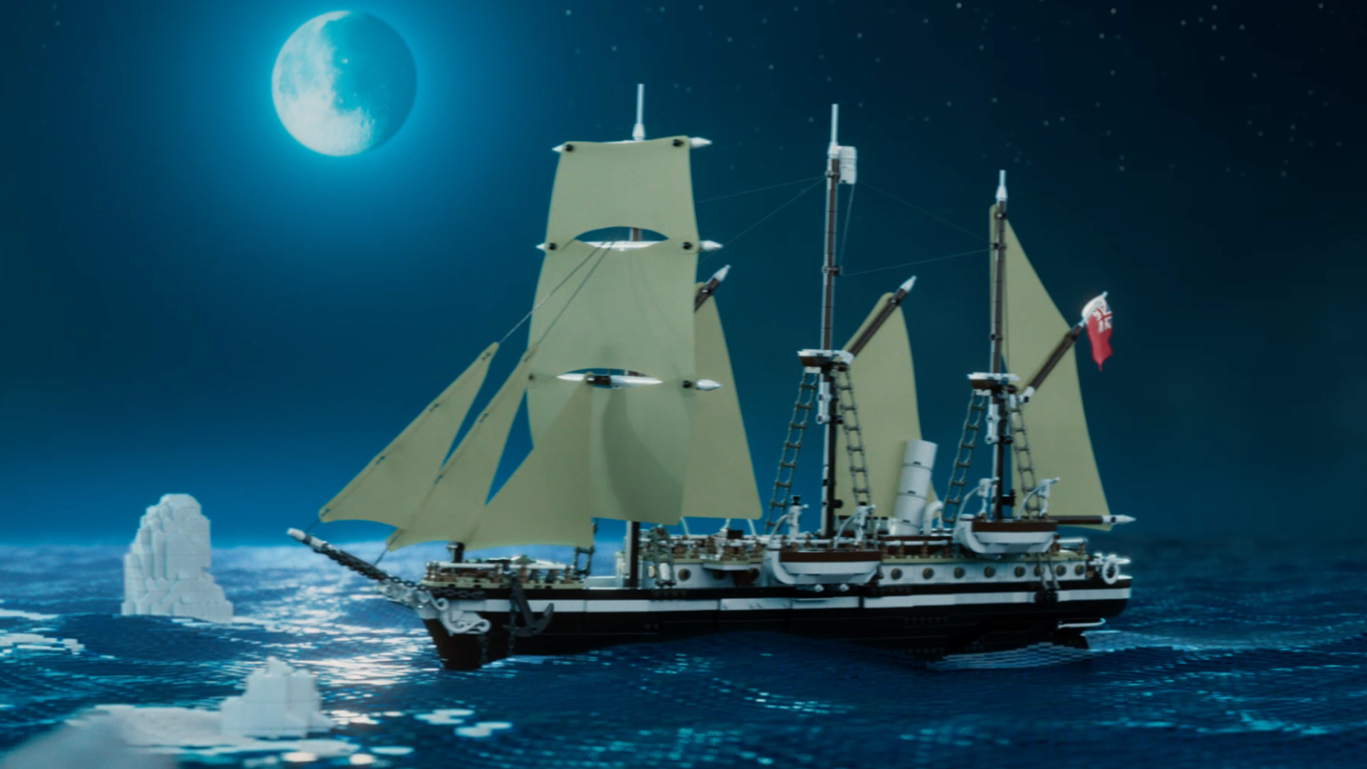 LEGO The Endurance's cloth sails call back to ship builds of yesteryear