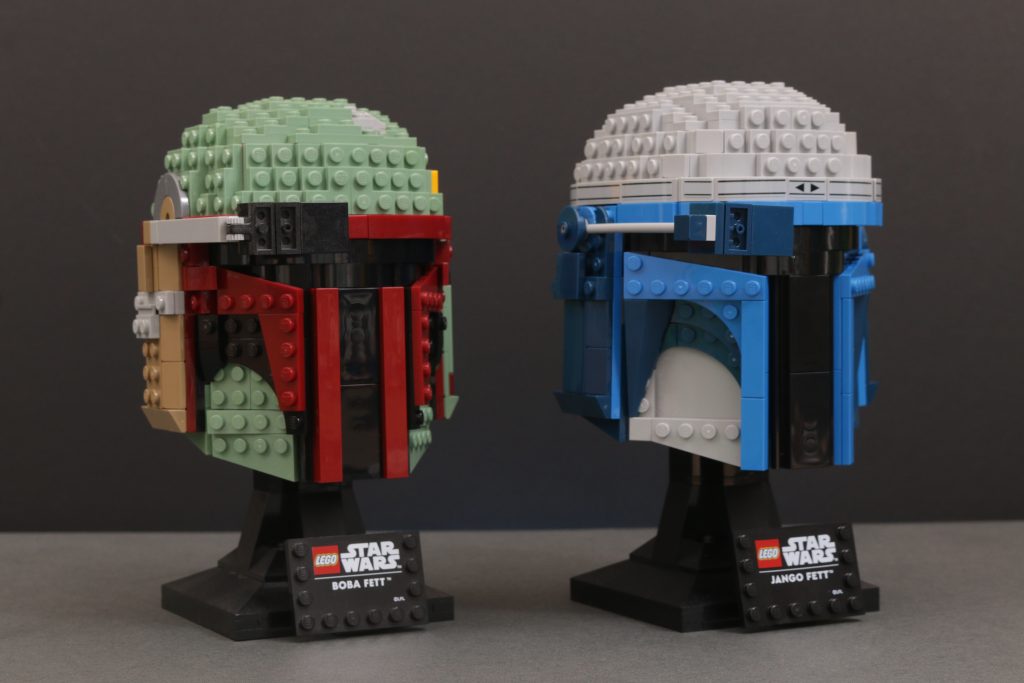LEGO Star Wars 75408 Jango Fett Helmet 75277 Boba Fett Helmet comparison 3 1024x683