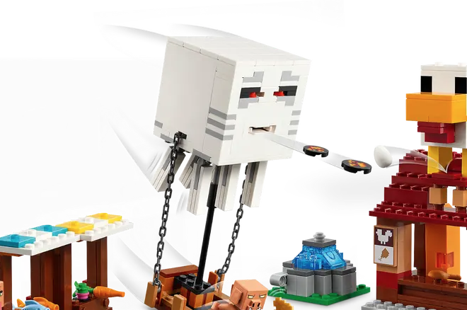 LEGO Minecraft 21273 The Ghast Balloon Village Attack 1