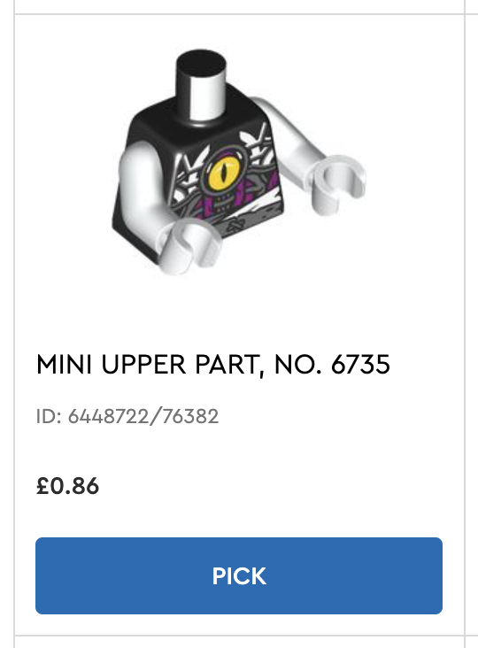 LEGO Pick a Brick November3