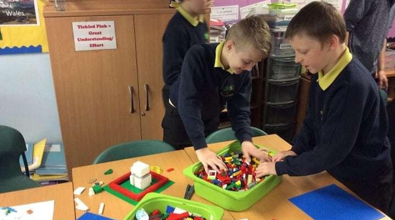 Welsh pupils commemorate the moon landings with LEGO bricks