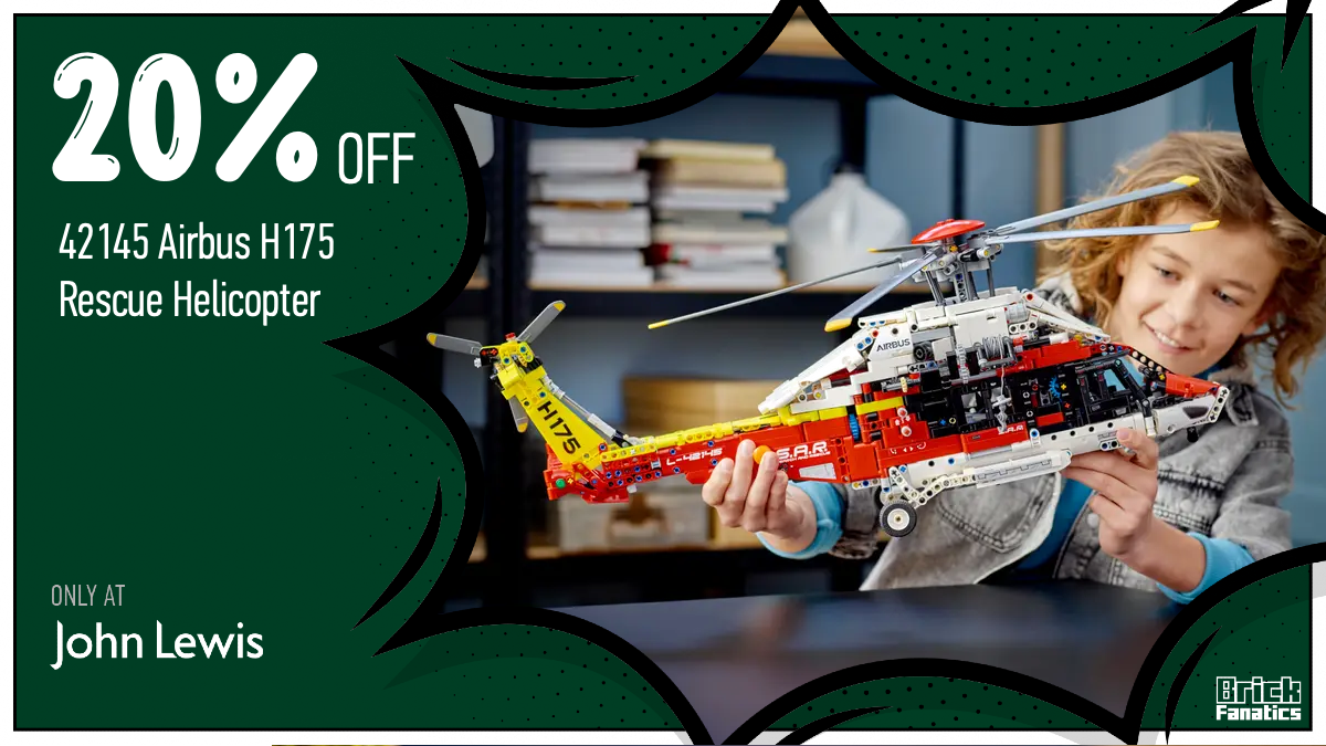 Fly to John Lewis for 20% off LEGO Technic 42145 Airbus H175 Rescue Helicopter
