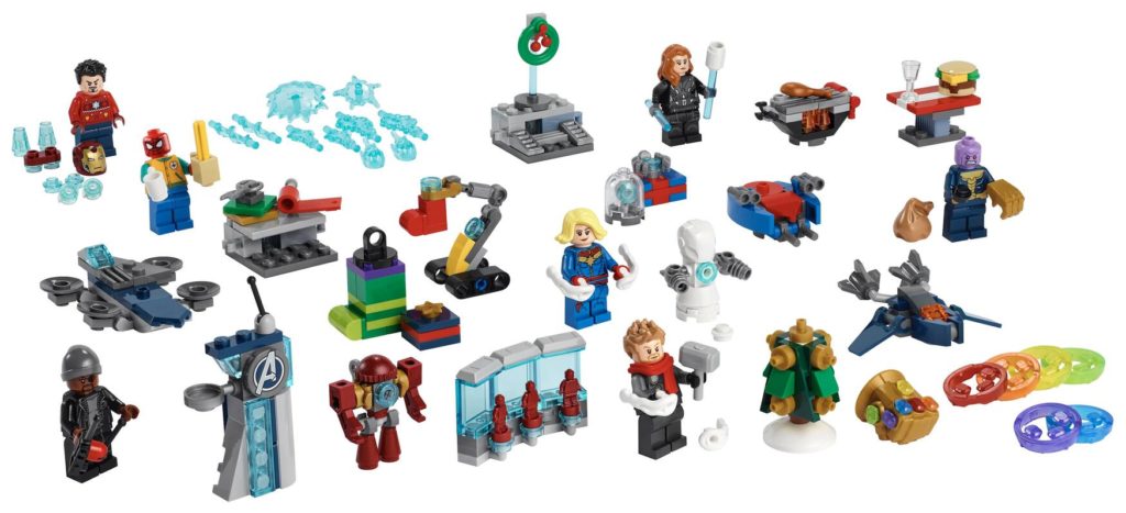 LEGO Marvel Advent Calendar contents