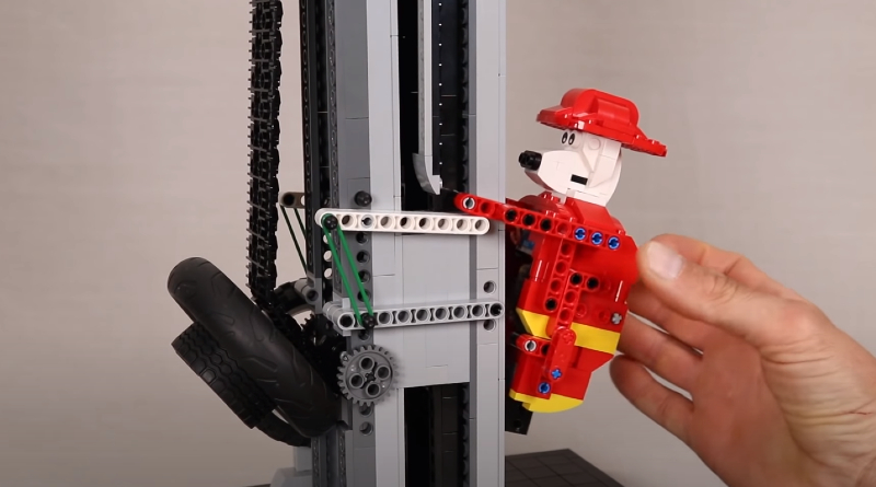 Where is this LEGO firefighter climbing to?