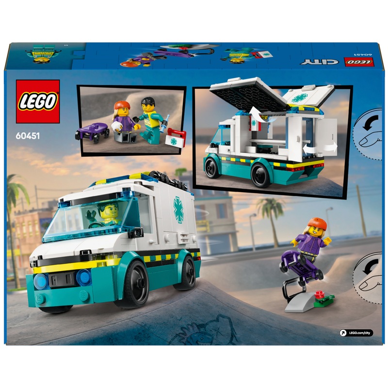 LEGO City 60451 Emergency Ambulance box back