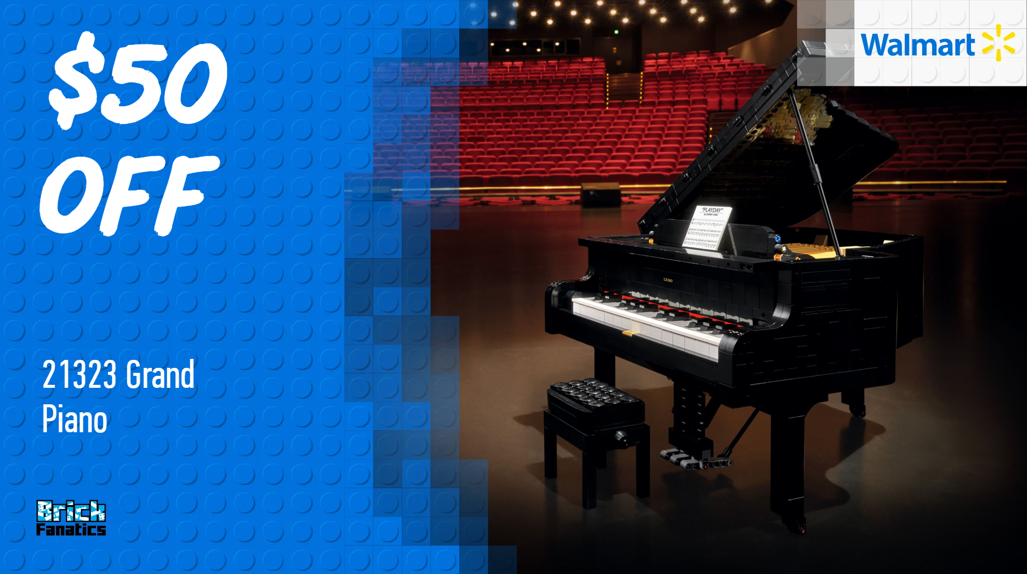 Rare discount on LEGO Ideas 21323 Grand Piano in the US
